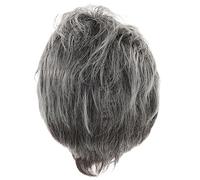 MAGICLULU Peluca Sintética Corta de Abuela Gris para Mujer Accesorio Exclusivo para Disfraz Y Maquillaje