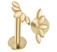 MAGICLULU Pendientes de Cartílago de Metal Dorado, 2 Unidades, Pendientes de Hélice y Caracola Parte Trasera Plana, Joyería para Mujer, Piercing para Perforación de Cartílago, Accesorios