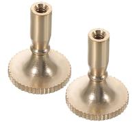 MAGICLULU Perilla Giratoria Metálica de Repuesto para Lámpara, 2 Piezas, Acabado Cobre Natural, Compatible Tomas de Luz Estándar, Accesorio Eléctrico para Reemplazo Hogar