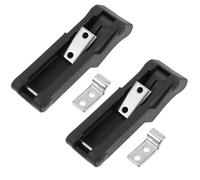 MAGICLULU Pestillo de Tracción Flexible para Puertas Eléctricas, Cierre Central de Caucho Negro y Acero Inoxidable, 2 Piezas, Accesorio de Reemplazo para Gabinetes, Uso en Refrigeradores