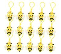 MAGICLULU Piezas LLavero de abeja pequeña key holder encantos de abeja encantos del bolso bolsa de abeja llaveros de flor de margarita favores de fiesta de abeja de polivinilo