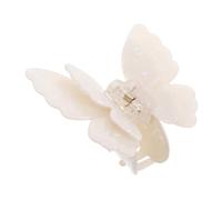 MAGICLULU Pinza Cabello Doble Capa Forma De Volante, Horquilla Pequeña Para Mujer y Niña, Color Marfil, Accesorio Ligero Para Peinados Semirecogidos, Clip Compacto y Resistente