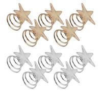 MAGICLULU Pinzas Cabello Espiral Forma de Estrella 10 Unidades 5 Doradas y 5 Plateadas Mini Pinzas para Mujer y Niña Accesorio Delgado para Decoración Diaria Bodas y Fiestas