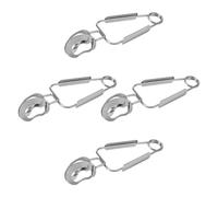 MAGICLULU Pinzas para Caracoles de Cocina de Acero Inoxidable, Abrazadera de Resorte para Alimentos, Juego de 4 Unidades Plateadas, Aptas para Servir y Uso en Restaurantes