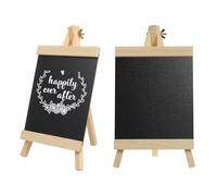 MAGICLULU Pizarra de Caballete de Madera para Mensajes Letrero de Pizarra de Pie Tamaño 16X29 CM Soporte Práctico para Decoración de Bodas Menús y Restaurantes