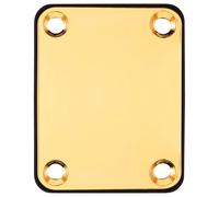 MAGICLULU Placa de Mástil Cromada Dorada para Guitarra Eléctrica Tornillos Placa de Refuerzo Metálica para Espaciador de Mástil Accesorio de Repuesto para Estabilidad y Montaje