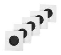 MAGICLULU Placa de Pared Blanca Tipo 86 con Cepillo para Salida de Cable, Cubierta Decorativa con 5 Unidades y Arandela de Goma de 12 Mm, para Enchufes E Interruptores Eléctricos en Hogar