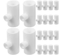 MAGICLULU Plástico Blanco para Bebederos de Pollo Conector en T 50 Piezas Conexiones Roscadas Compatible Bebederos y Chupetes, Adecuado para Granjas Avícolas Grandes