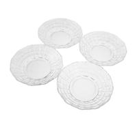 MAGICLULU Platos de Aperitivos de Cristal Transparente 4 Piezas Tamaño Medio Vidrio Resistente para Bares y Ktv Servir Tapas y Frutas Hogar