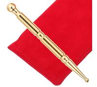 MAGICLULU Pluma de Masaje de Latón para Puntos Gatillo y Acupresión Herramienta Manual para Masaje Facial y Corporal Terapéutica de Tejido Profundo Color Amarillo Uso en Fisioterapia