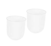 MAGICLULU Portaescobillas de Baño Soporte Ligero de Plástico Blanco Diseño Simple y Funcional Juego de 2 Piezas para Cepillo de Limpieza de Inodoros Hogar