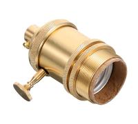 MAGICLULU Portalámparas Estilo Antiguo y Perilla Giratoria Vintage de Cobre con Rosca E26 E27 Soporte para Lámpara Colgante y Uso Seguro para Ambientes Hogareños