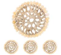 MAGICLULU Posavasos De Conchas Naturales 4 Piezas 3.93X3.93 Pulgadas Almohadillas Aislantes Decoración Marina para Hogar Oficina Protección De Superficies