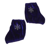 MAGICLULU Protector de Botas para Patines Artísticos y Hockey, Cubiertas de Diseño de Copo de Nieve, Fundas Elásticas para Prácticas de Patinaje, Mediana para Niñas y
