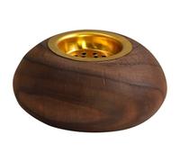 MAGICLULU Quemador De Incienso De Madera Redondo, Soporte para Cono e Varilla, Decoración para Interior y Escritorio, Uso Aromaterapia, Yoga, Meditación y SPA, Diseño Estable y Pulido