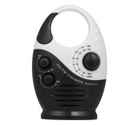 MAGICLULU Radio Portátil Resistente al Agua Asa de Gancho de Plástico Ligera con Soporte Am/FM para Baño y Actividades al Aire Libre