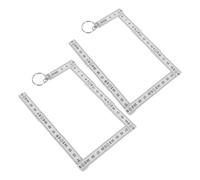MAGICLULU Regla Plegable de Plástico Color Claro para Carpintería y Tareas Diy, Fácil de Leer y Transportar, Juego de 2 Piezas para Medición Precisa y Portátil