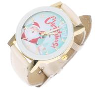 MAGICLULU Reloj de Muñeca Estampado de Santa Claus, Vidrio y PU | Estilo Elegante y Único, Visualización de Hora, Cómodo de Poner y Quitar, para Jóvenes y Adultos