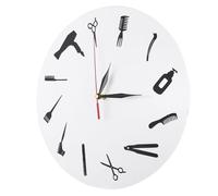 MAGICLULU Reloj de Pared Decorativo para Peluquería Acrílico Blanco Silencioso Arte de Pared para Salón de Belleza Fácil Instalación Diseño Elegante para Decorar Tu Barbería