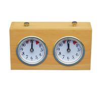 MAGICLULU Reloj Mecánico de Ajedrez Chino Portátil de Madera y Plástico, Dispositivo de Cronometraje sin Baterías para Partidas y Entrenamiento