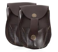 MAGICLULU Riñonera Deportiva Multifunción Bolsa de Cintura Acero Inoxidable Negro y Marrón 2 Piezas Almacenamiento para Correr Senderismo Camping al Aire Libre