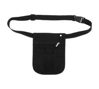 MAGICLULU Riñonera y Tela Oxford Negra para Enfermeras Organizadora Múltiples Compartimentos Correa Ajustable Bolso Práctico para Trabajo y Cuidado Médico