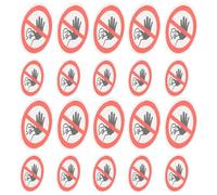 MAGICLULU Señal Autoadhesiva de Advertencia de No Entrada Fácil de Aplicar y Retirar 20 Pegatinas de Pvc Negro para Interiores Adecuado para Lugares Equipos Peligrosos