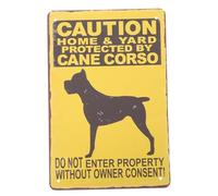 MAGICLULU Señal de Advertencia Perro Jardín Vintage Resistente con Precortados para Exterior y Patio Cartel Prohibición Entrada sin Permiso para Casa y Negocio