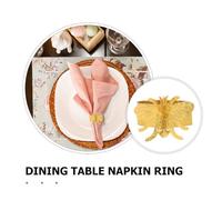 MAGICLULU Servilleteros Abejas Brillantes para Servilletas de Tela Aro Decorativo de Papel Color Dorado 50 Unidades para Decoración de Mesas Fiestas Pascua y Reuniones Familiares