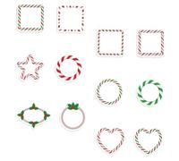 MAGICLULU Set de 12 Blocs de Notas Adhesivas Navideñas Diseños de Dulces Tamaño Mediano Papel Removible para Oficina Escuela y Decoración Festiva de Vacaciones