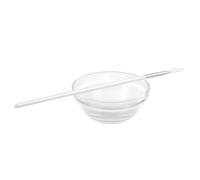 MAGICLULU Set de Brochas Aplicadoras para Mascarillas Faciales Bol de Vidrio 2 Piezas Brocha Grande de Aluminio y Nailon Hipoalergénica para Tratamientos Nocturnos y Cuidado Piel