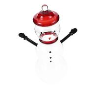 MAGICLULU Snowman Candy Jar With Lid Glass Sweet Bowl Crystal Glass Storage Container Decorative Christmas Snowman For Home And Holiday
