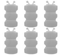 MAGICLULU Soporte de Ducha Ventosa de Silicona Gris, Base Móvil Reubicable sin Taladro, 6 Unidades, Accesorio para Cabezal de Ducha Resistente al Agua para Baño Doméstico