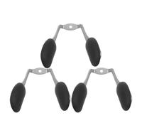 MAGICLULU Soporte para Almohadillas Nasales Atornillables para Gafas de Sol 3 Piezas, Puente Nasal de Silicona Negra Sólida, Repuesto Antideslizante para Gafas Deportivas, Kit de Reparación