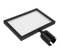 MAGICLULU Soporte para Letreros A4 Horizontal Acero Inoxidable para Barrera de Seguridad Cinturón Retráctil, Porta Señales para Control de Multitudes en Aeropuertos y Oficinas