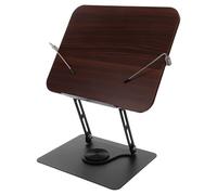 MAGICLULU Soporte para Libros de Escritorio Base Metálica con Rotación Completa, Tablero de Densidad y Aleación de Aluminio, Adecuado para Biblioteca y Lectura Estable