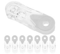 MAGICLULU Soportes para Cortinas Peso 8 Piezas, Material Resistente, Guía para Cordón de Persianas, Compatibles Varillas Ciegas, Uso en Ventanas y Persianas Horizontales