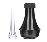 MAGICLULU Sordina Recta para Trompeta de Abs Negra con Boquilla Transparente, Set de Práctica y Silenciamiento para Principiantes, Accesorio Compacto para Trompeta de Plástico