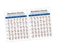 MAGICLULU Tabla de Acordes de Mandolina Diagrama Codificado para Facilitar el Aprendizaje en Papel Resistente y Ligero, Guía Práctica para Estudiantes y Profesores