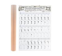MAGICLULU Tabla de Acordes para Mejorar la Técnica Musical para Principiantes para Clarinete Papel Estucado Guía de Aprendizaje y Herramienta Práctica