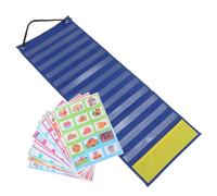 MAGICLULU Tablero de Horarios Visual para Azul, Calendario Diario y Semanal de Actividades, Material Seguro de Poliéster y PVC para Formación de Hábitos en Casa y Escuela