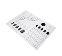 MAGICLULU Tapete Acrílico Para Decoración De Uñas 1 Unidad Tamaño 28x21 Cm Silicona Blanco Práctica Manicura Formación Técnicas Nail Art Herramientas Salón