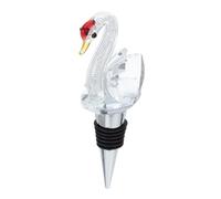 MAGICLULU Tapón para Botellas con Diseño de Cisne Metálico y Cristal Decorativo Tapón Reutilizable para y Bebidas Compatible con Múltiples Botellas Elegante Accesorio para Fiestas y Bodas