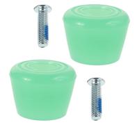 MAGICLULU Tapones de Freno para Patines Quad, Doble Hilera, PU Verde Claro | Repuesto para Patines de Cuatro Ruedas y Montaje en Puntera, para Práctica y Exterior