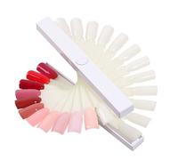 MAGICLULU Tarjetas de Colores para Uñas en Forma de Abanico 24 Tonos y Soporte Ligero para Exhibición en Salones de Manicura Práctica de Técnicas