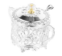 MAGICLULU Tarro De Especias De Cocina Con Cuchara, Vidrio y Hierro, Dispensador Multifuncional Para Condimentos, Azúcar y Snacks, Uso Doméstico y Restaurante, Con Tapa