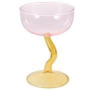 MAGICLULU Tazón de Postre de Helado de Vidrio Amarillo 240ml Pie Mini Decorativo para Postres y Bebidas, Adecuado Adultos