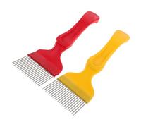 MAGICLULU Tenedor de Miel 2 Piezas con 21 Agujas de Acero Inoxidable y Mango Plástico, Horquilla Desoperculadora Manual para Apicultura, Raspador para Panales en Producción de Miel,