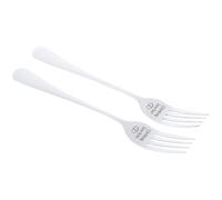 MAGICLULU Tenedores de Acero Inoxidable para Postre 2 Piezas, Cubiertos Metálicos para Servir Pasteles, Mango Largo, Aptos para Cenas, Picnics y Uso Doméstico, Vajilla Duradera sin Bordes