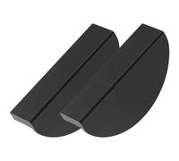 MAGICLULU Tiradores Semicirculares Negros para Armarios de Cocina y Muebles, 2 Piezas, Tamaño Grande Distancia entre Orificios de 64 Mm, Manijas de Gabinete para Puertas y Cajones,